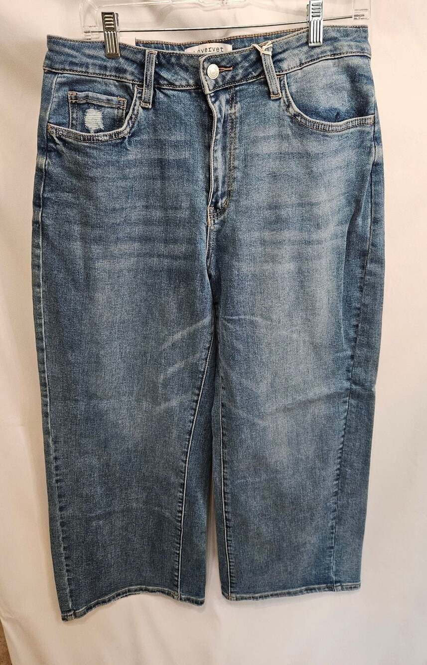Lovervet by Vervet‎ High Rise Saddy Wide Leg Denim Jeans